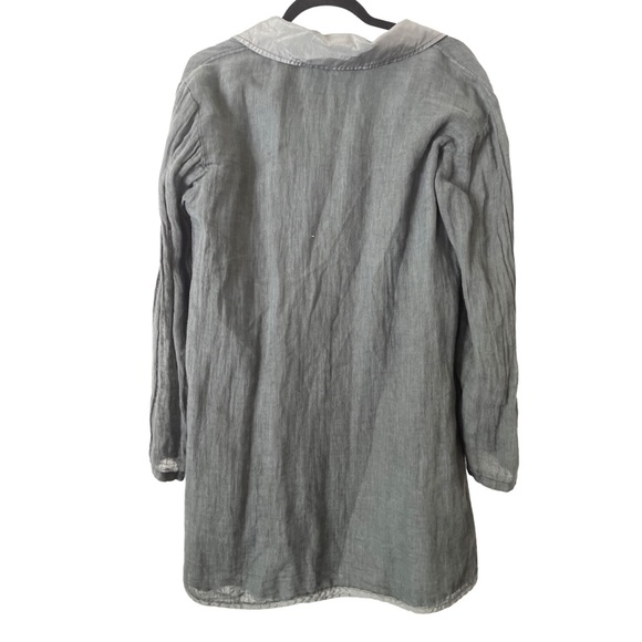 Cynthia Ashby Jacket - Gray Linen/Cotton/Silk XS - Picture 3 of 10